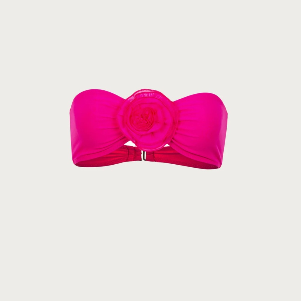 Same Swim Rose Bandeau Top